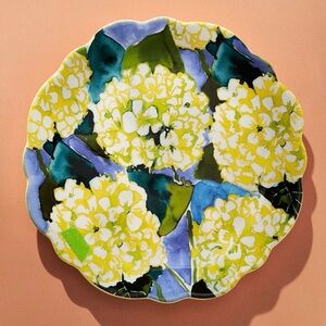 NWT Anthropologie Livia Dessert Side Blue Hydrangea Plate